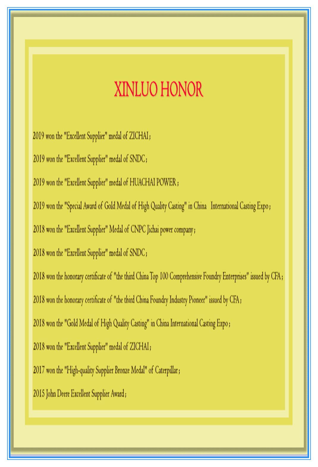 XINLUOHONOR